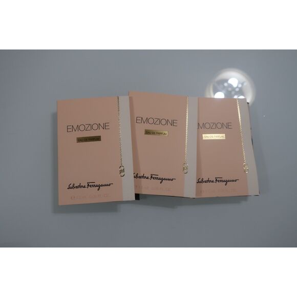 3 Sample Vials Salvator Ferragamo Emozione EDP Never Used - Picture 1 of 2